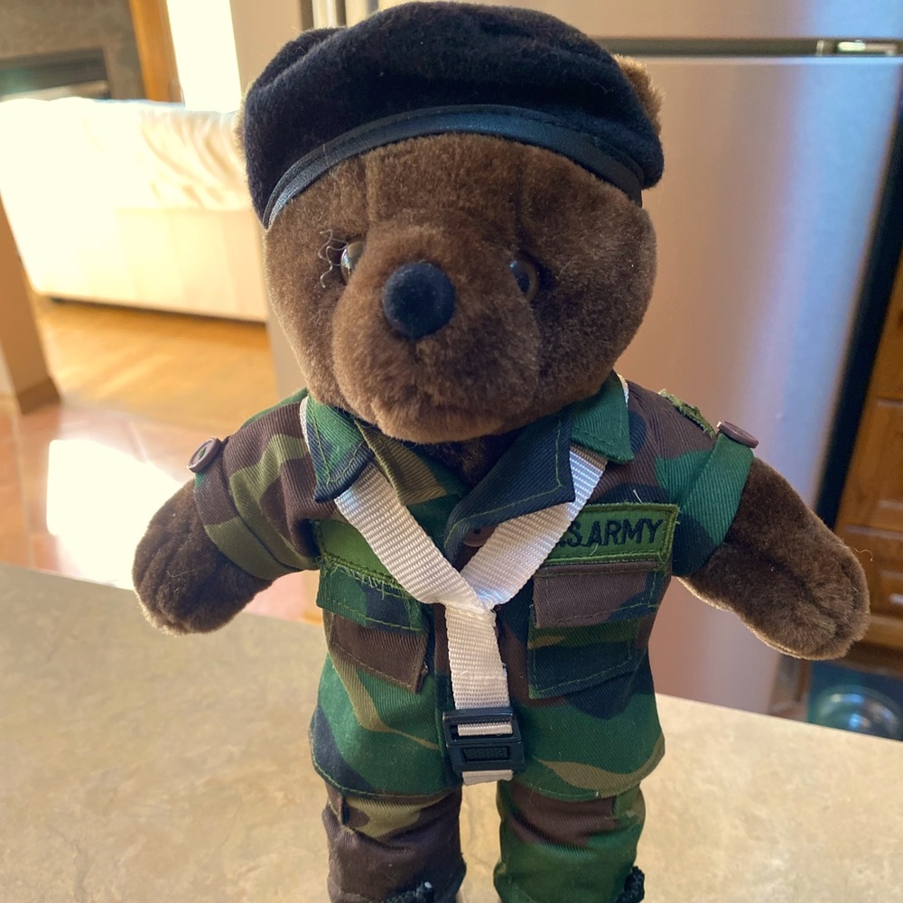 Vintage Army Ranger teddy bear